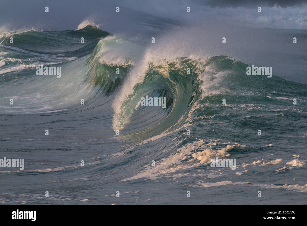 Breaking waves, Hawaii Stock Photo