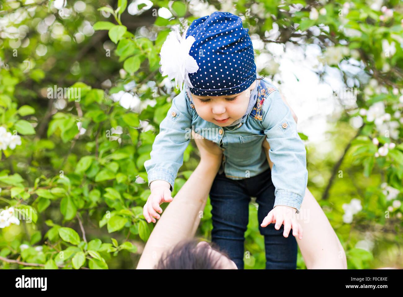 father and daughter in the park Stock Photo - Alamy