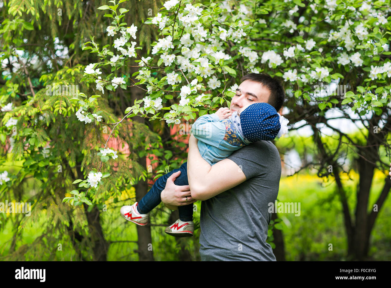 father and daughter in the park Stock Photo - Alamy
