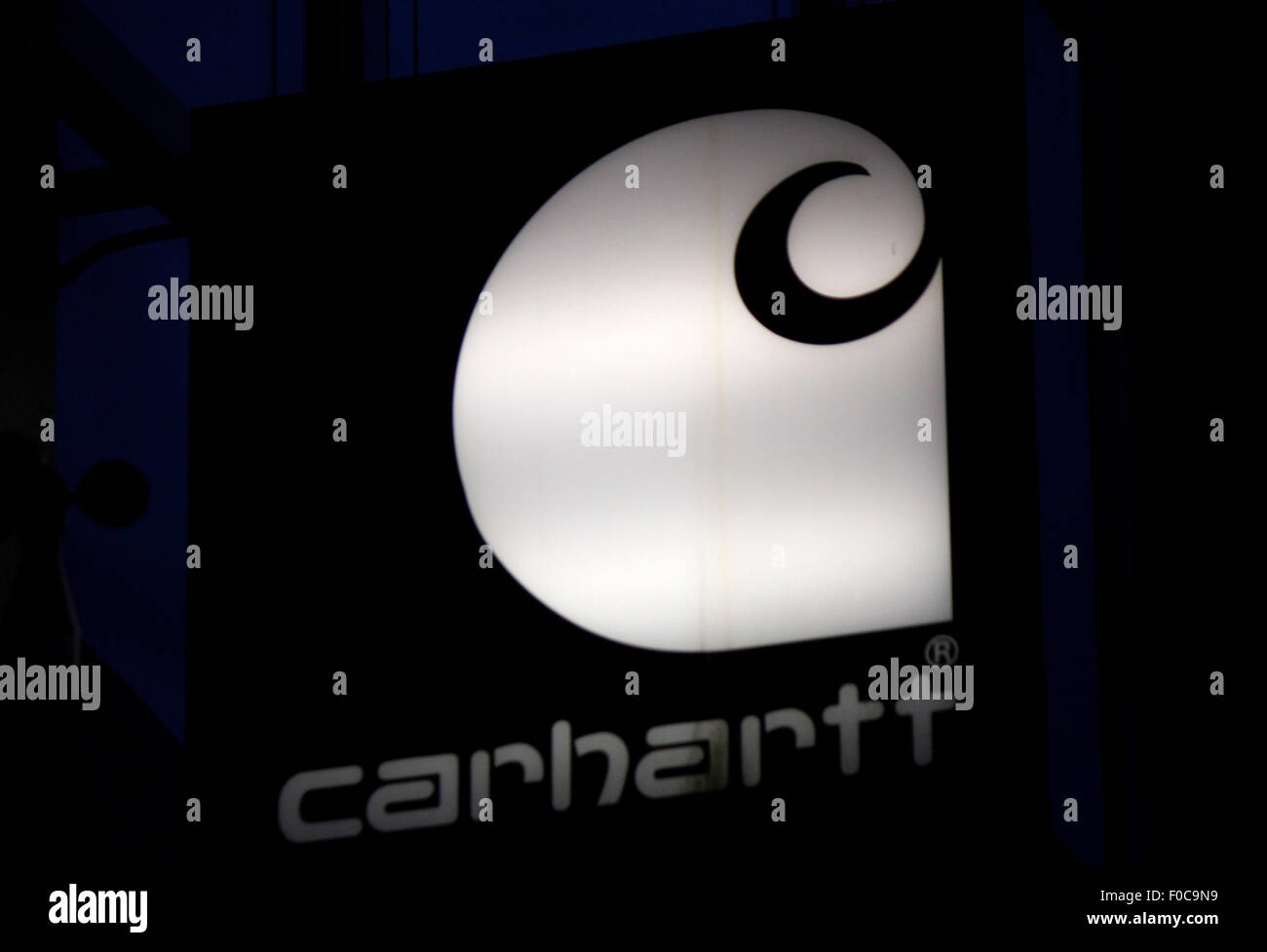 Markenname: 'carhartt', Dezember 2013, Berlin. Stock Photo