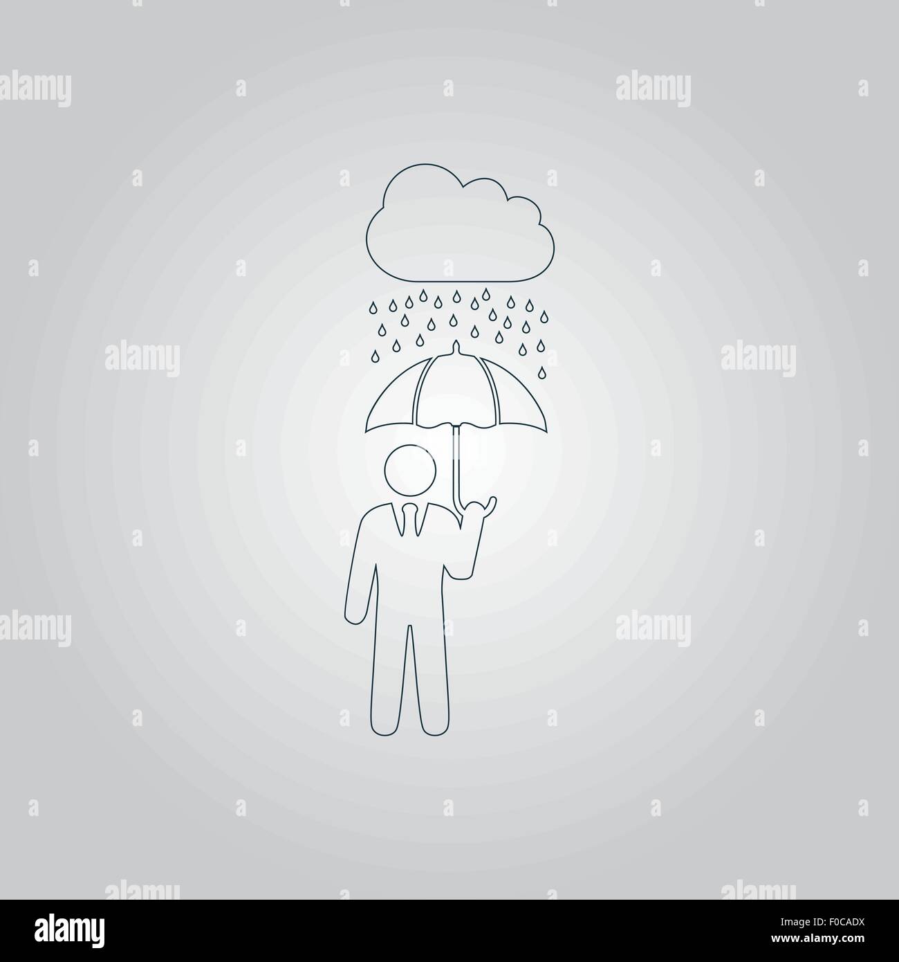 businessman with umbrella protect from rain Stock Vector Image & Art ...