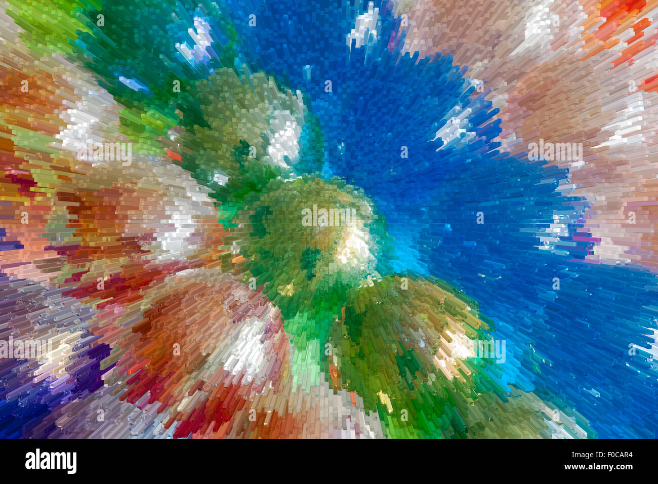 Explosion of rows of coloured marbles abstract - concept of movement ...