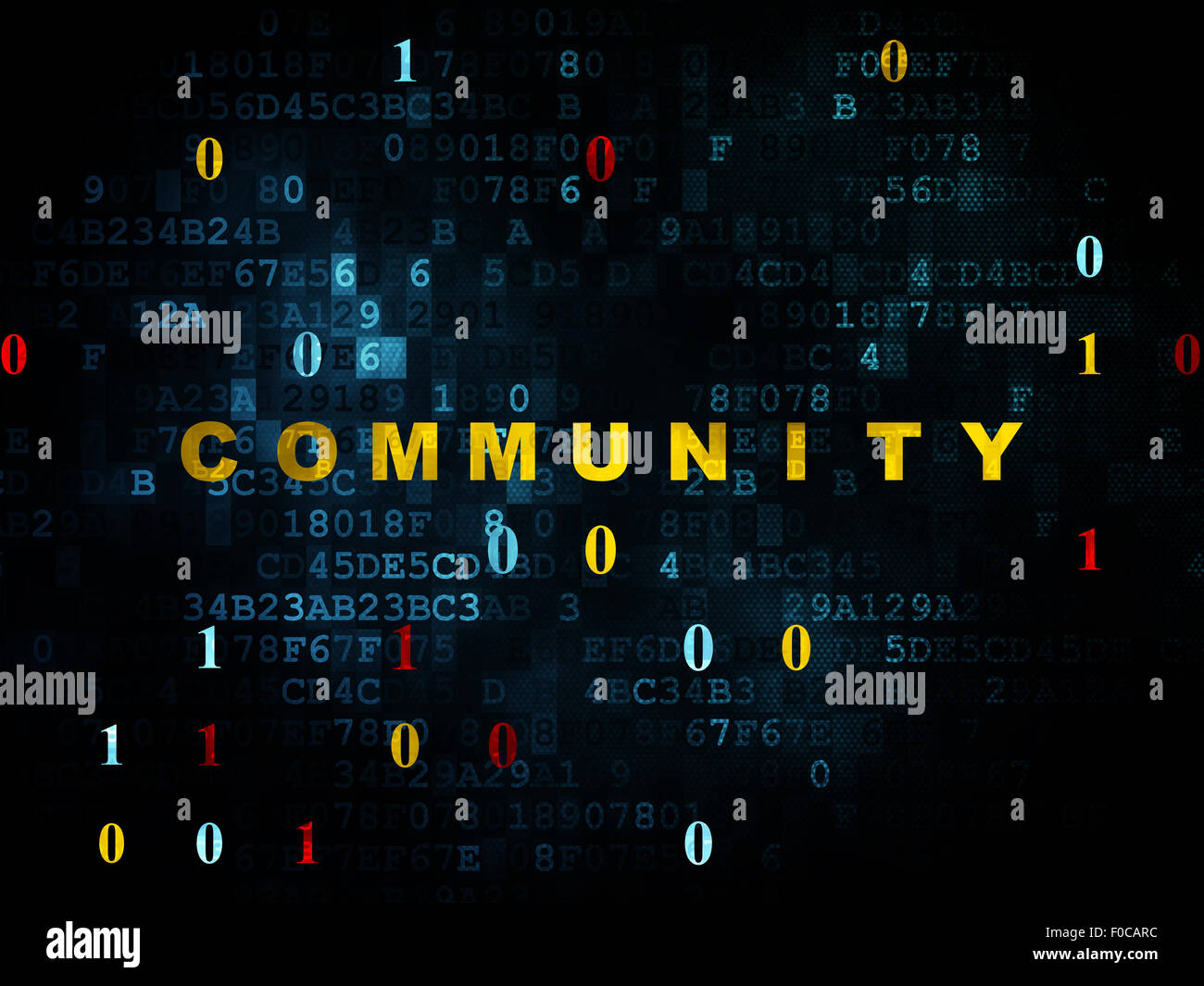 Social media concept: Community on Digital background Stock Photo - Alamy