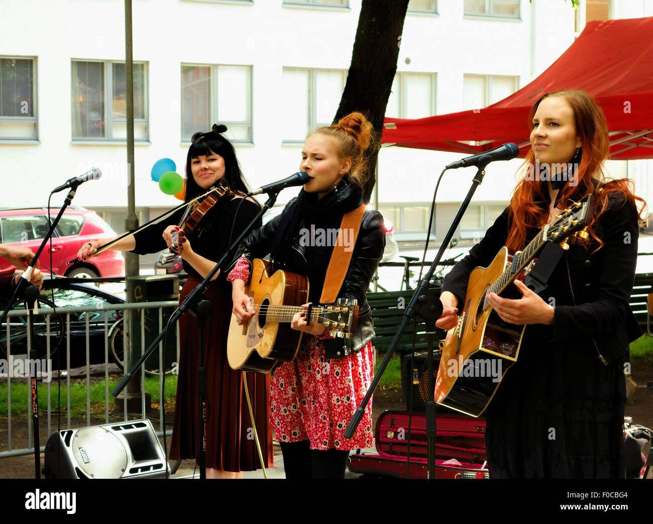 Iron Country Sisters at the Kallio Block Party Stock Photo
