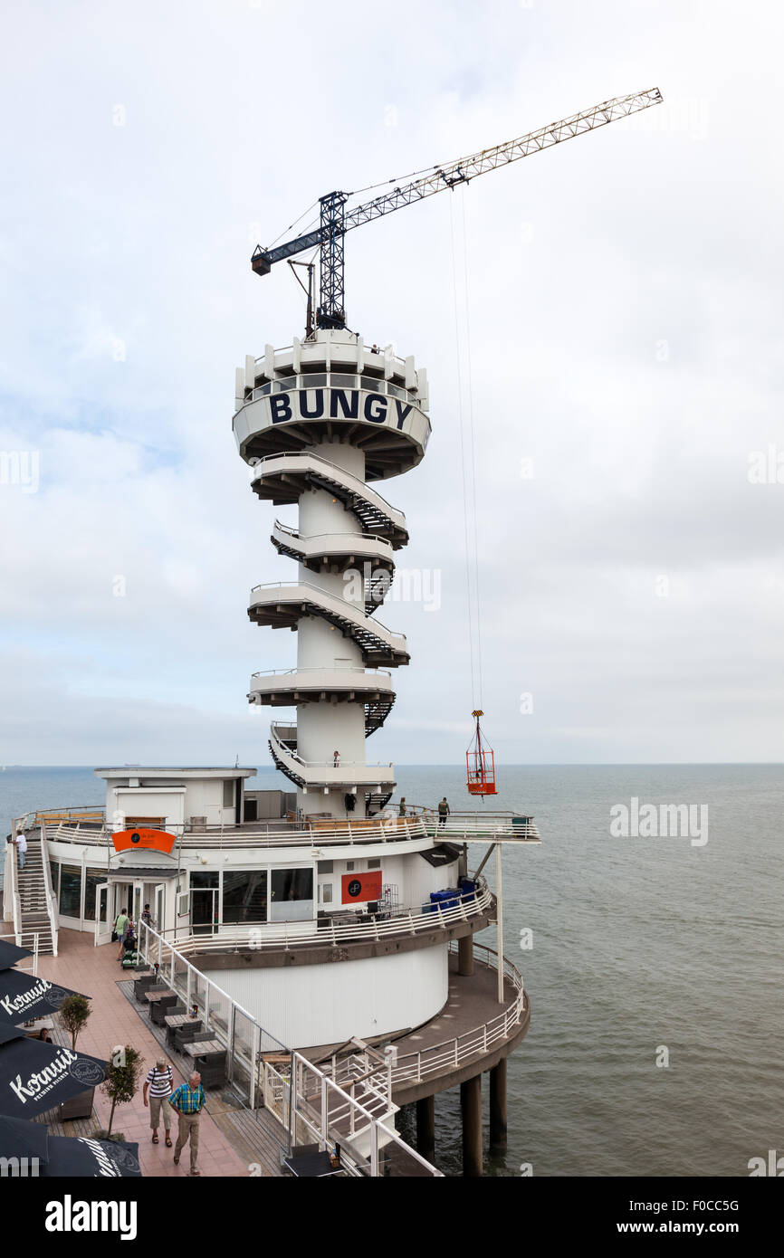 Bungy Tower in Scheveningen, Holland Stock Photo