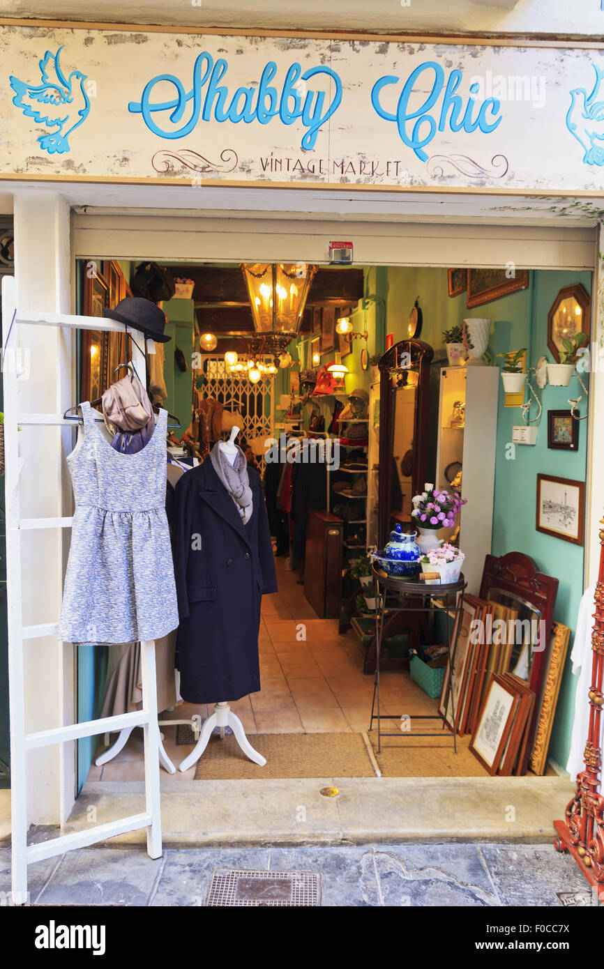 Shabby Chic  Vintage Market shop  in Valencia Stock Photo 