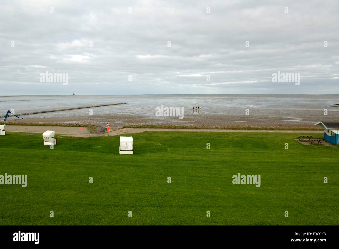 Wattwanderung, Friedrichskoog Stock Photo