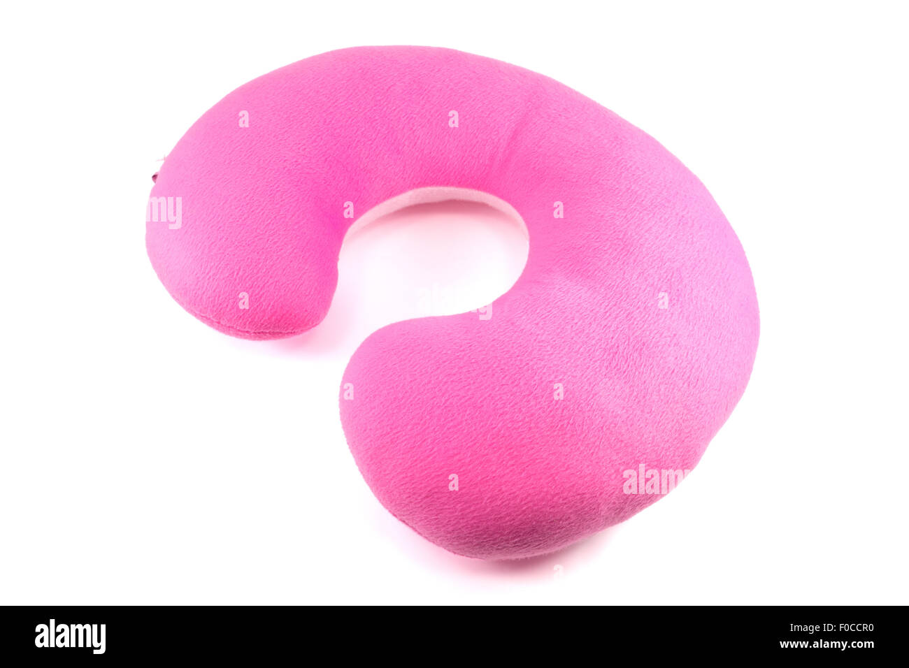 Neck pillows pink colour isolated on white background Stock Photo Alamy