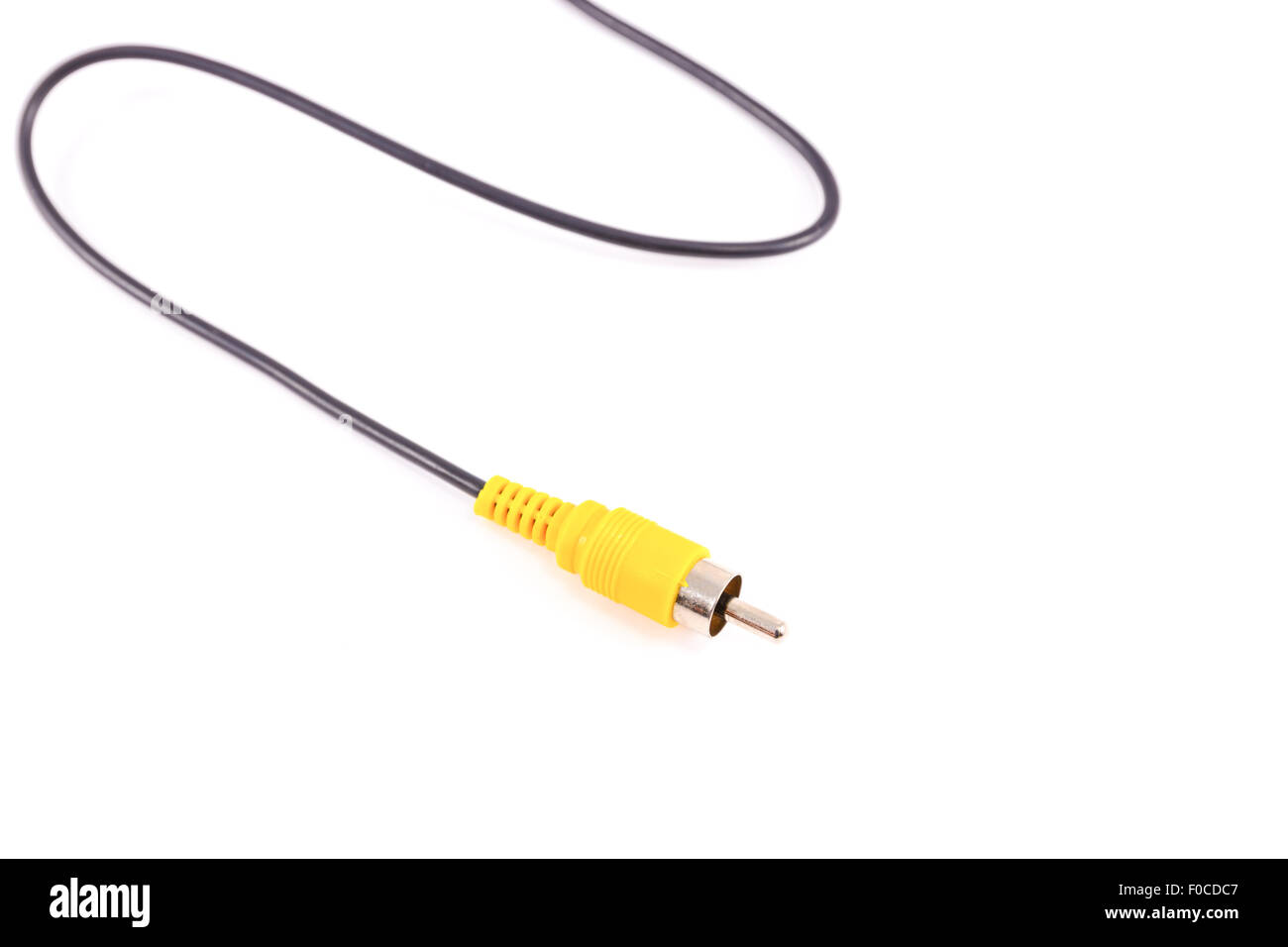 Video cable isolated on white background Stock Photo - Alamy