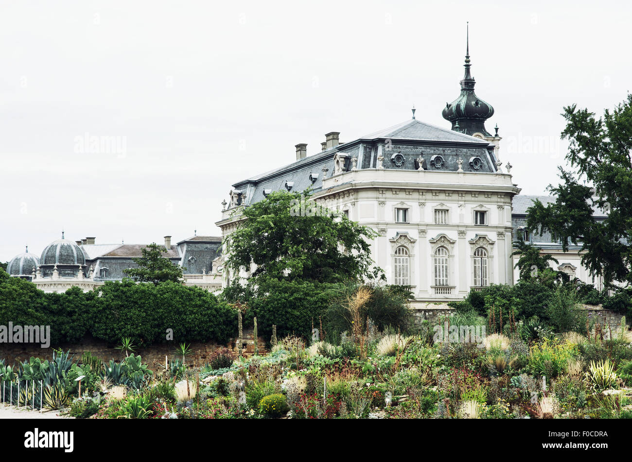 Festetics palace, Keszthely, Zala county, Hungary. Castle and gardens. Stock Photo