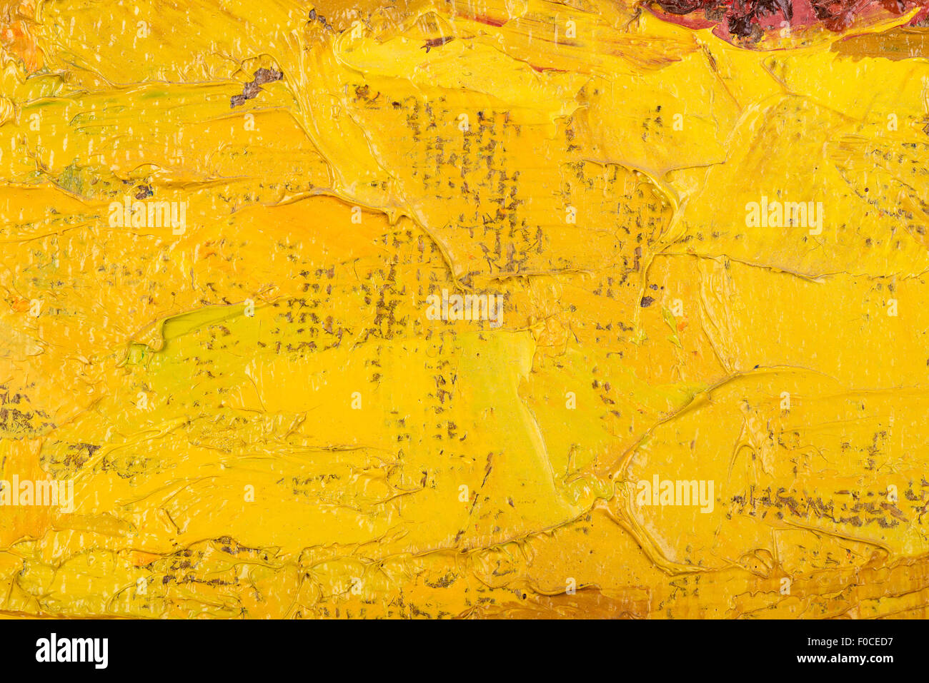 Abstract yellow oil painting on canvas Stock Photo - Alamy