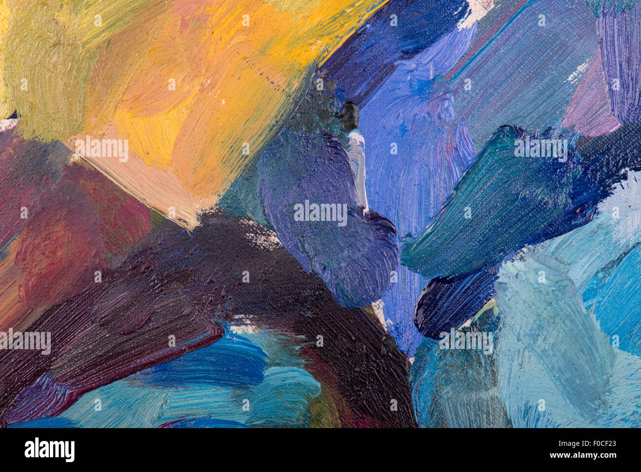 Oil painting on canvas. Abstract brushstroke colorful background Stock ...
