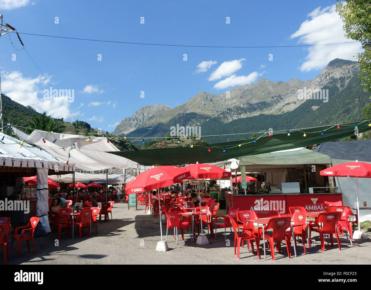 Music and crafts festival in Sallent in Spanish Pyrenees, Spain Stock Photo
