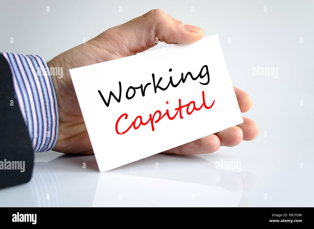 Working capital text concept isolated over white background Stock Photo