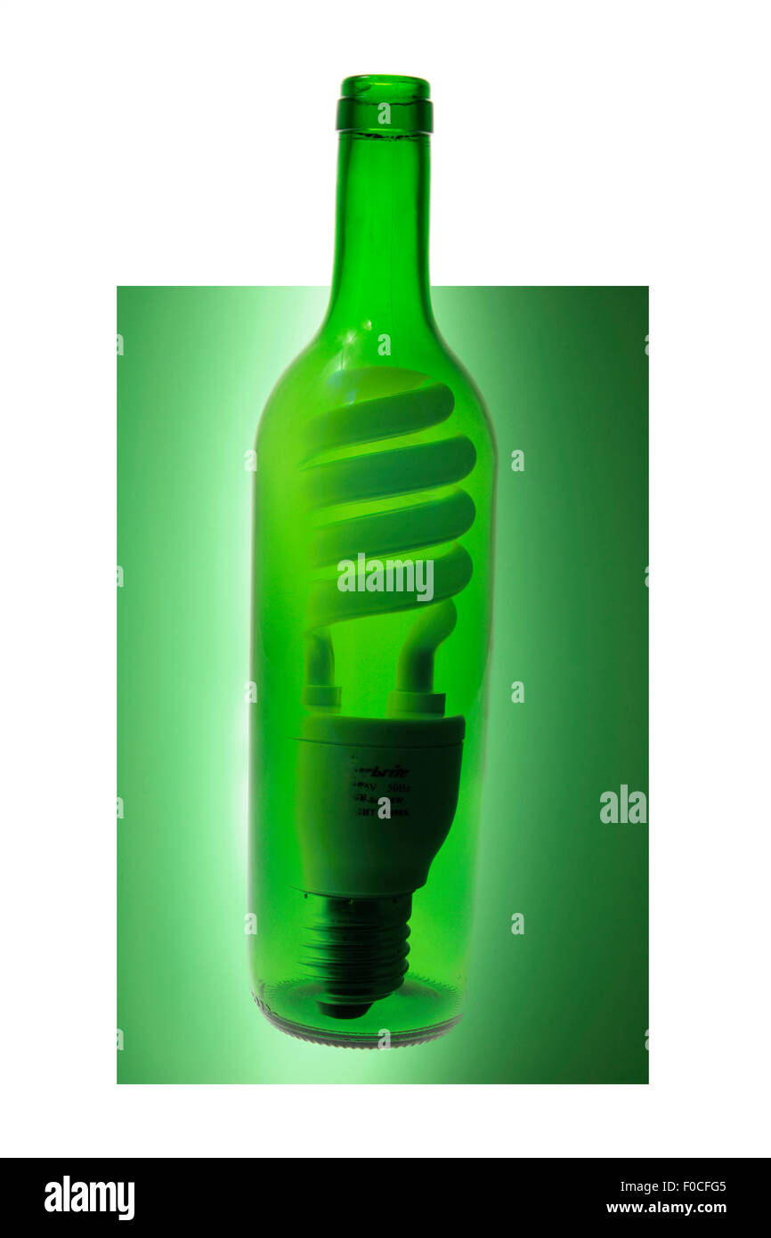 Glass Bottle and Light Bulb Stock Photo Alamy