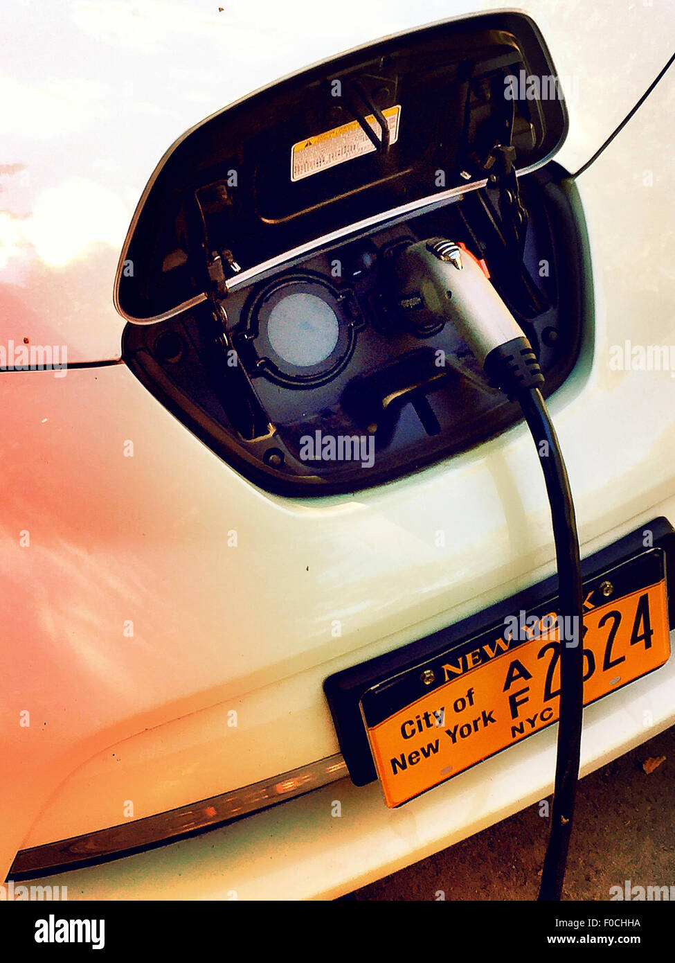 Electric vehicle renewable charging hires stock photography and images