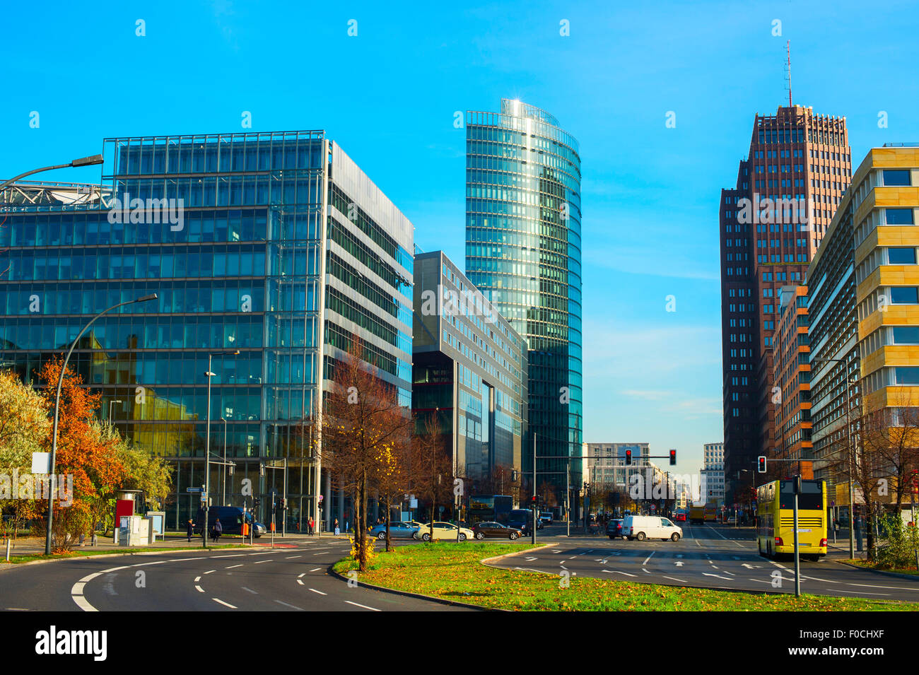 View of Potsdamer platz - business downtown of Berlin, Germany Stock ...
