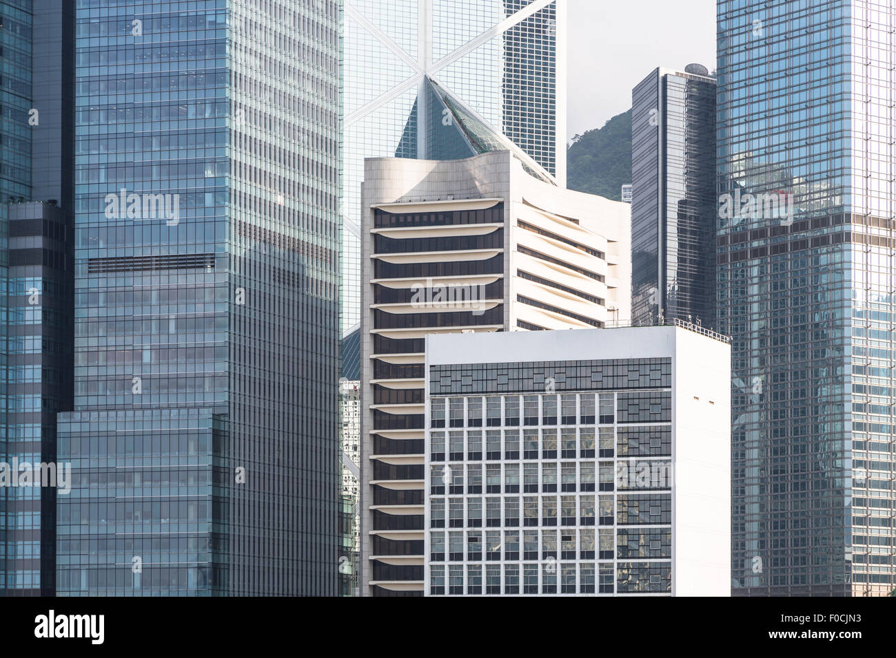 Various office buildings in Hong Kong Central district. Stock Photo