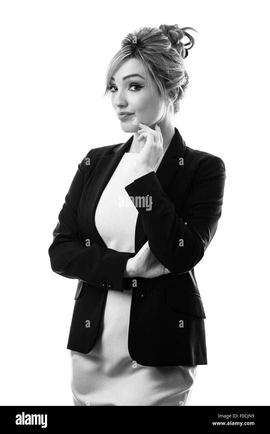 standing business woman shot in the studio Stock Photo - Alamy
