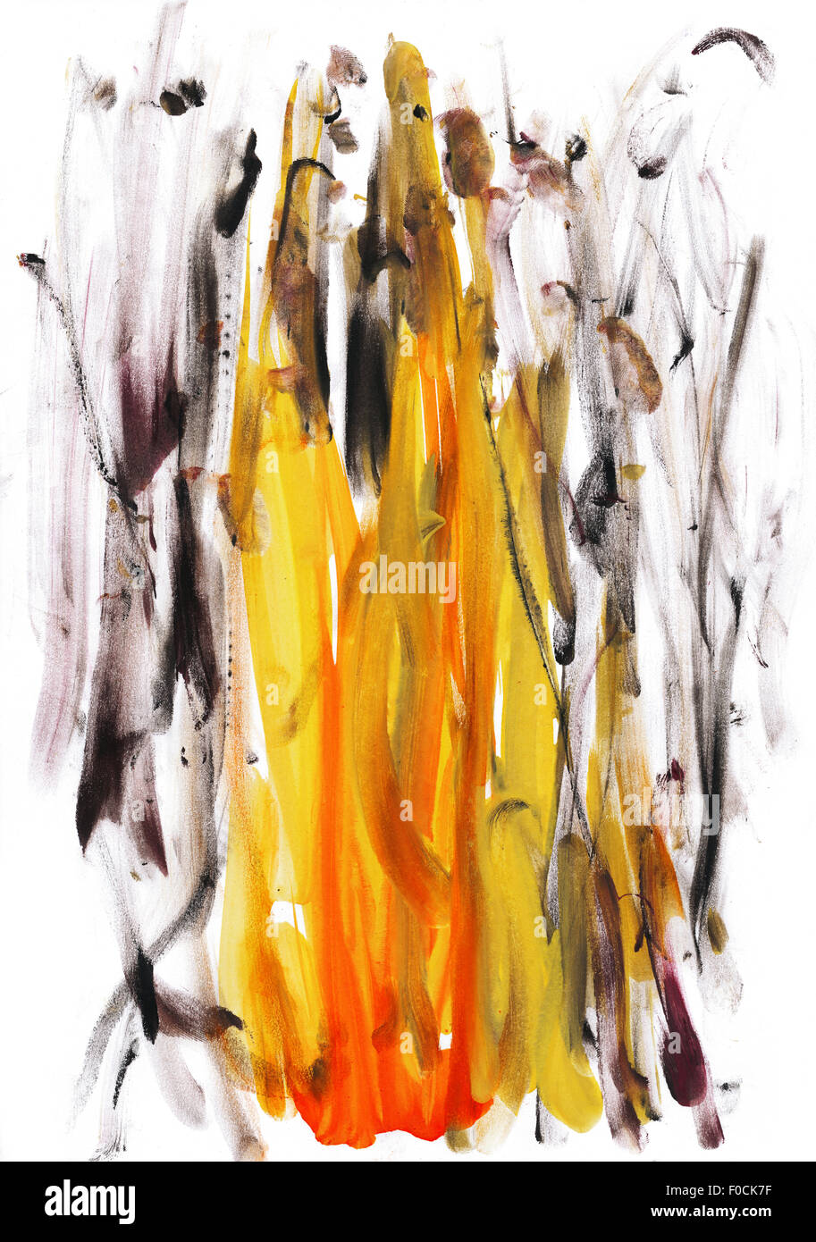 Abstract red and yellow background from watercolor Stock Photo - Alamy