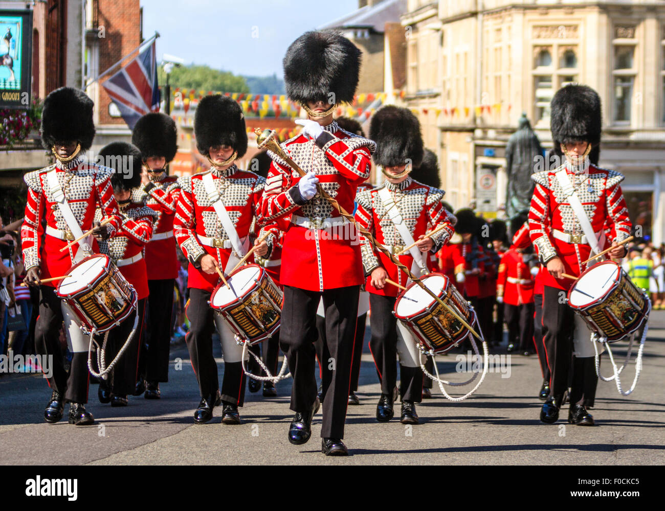Changing of the guards at Windsor at Windsor Castle, Berkshire. Stock Photo