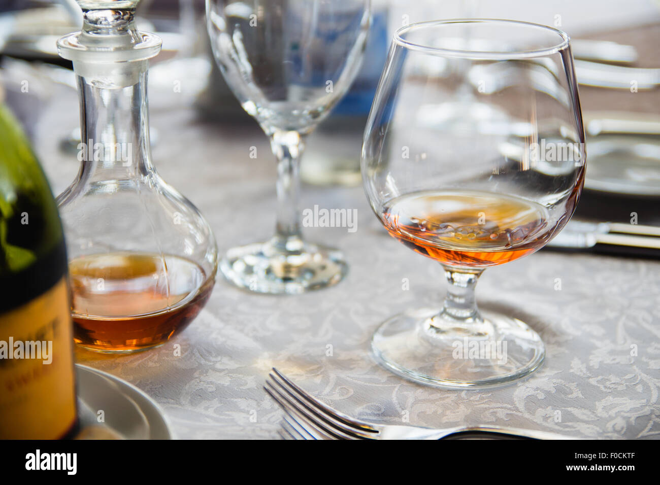 glass of cognac Stock Photo Alamy
