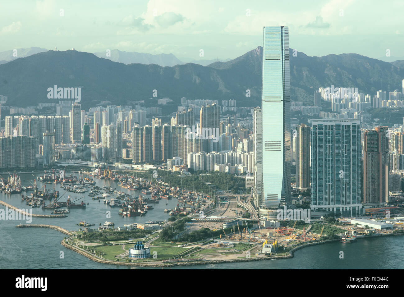 victoria harbour in hong kong from the peak Stock Photo - Alamy