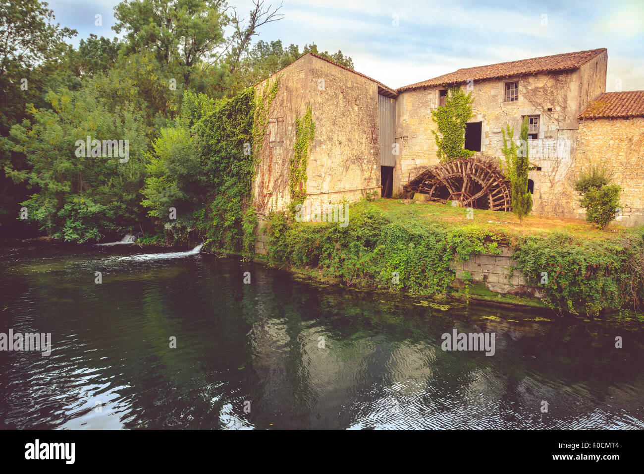 Old Watermill in Saint Jean d Angely, on the Boutonne river, Charente