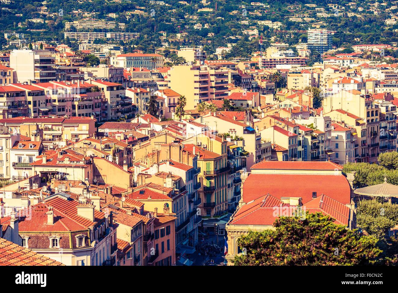 Cannes France Cityscape. French Mediterranean Architecture Stock Photo