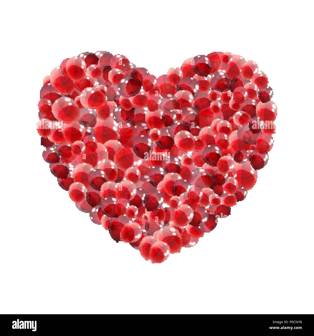 Color Glossy Balloons Heart Background Vector Illustration Stock Vector ...