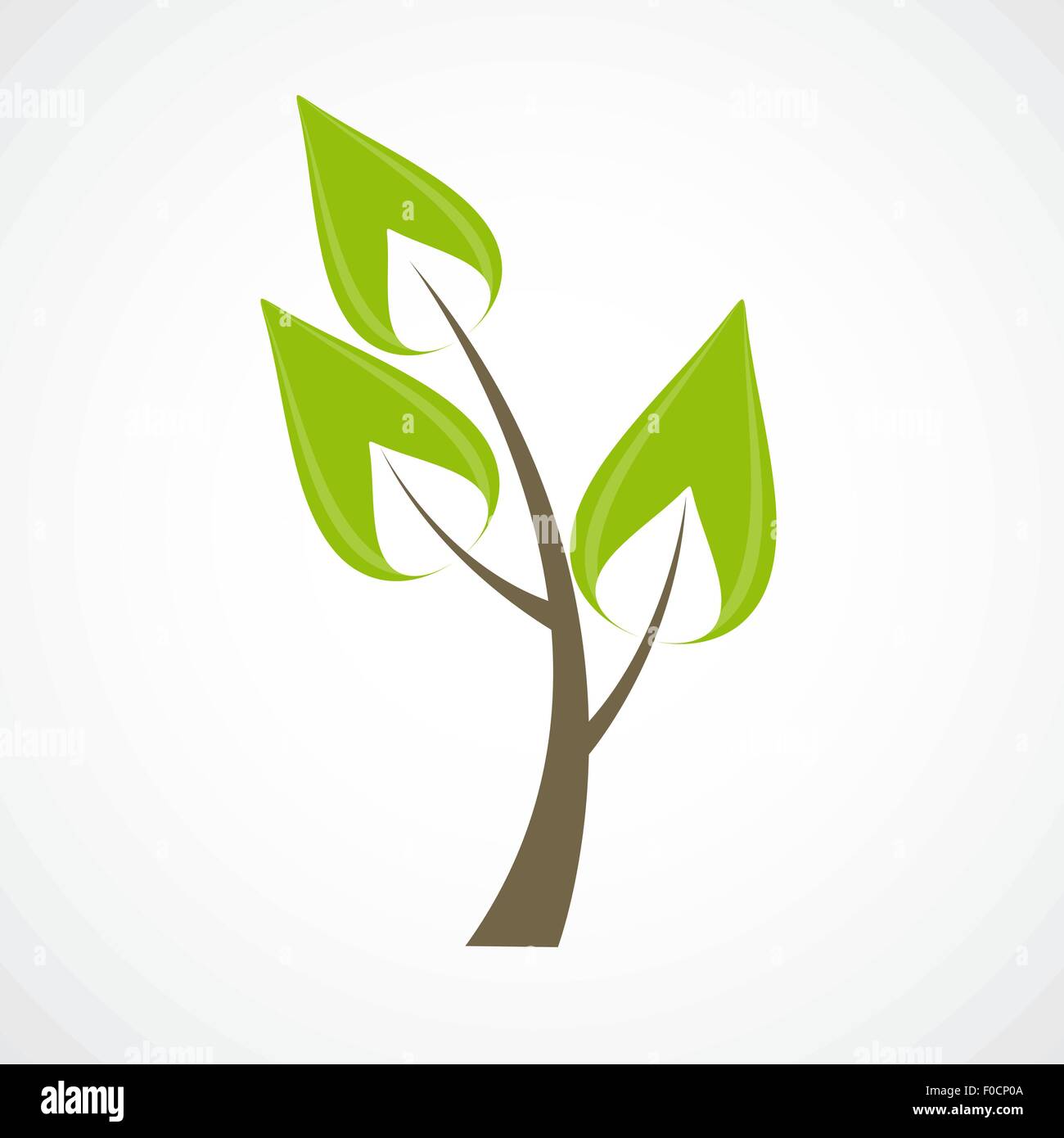 Beautiful Green Tree Icon on a White Background Vector Illustrat Stock ...