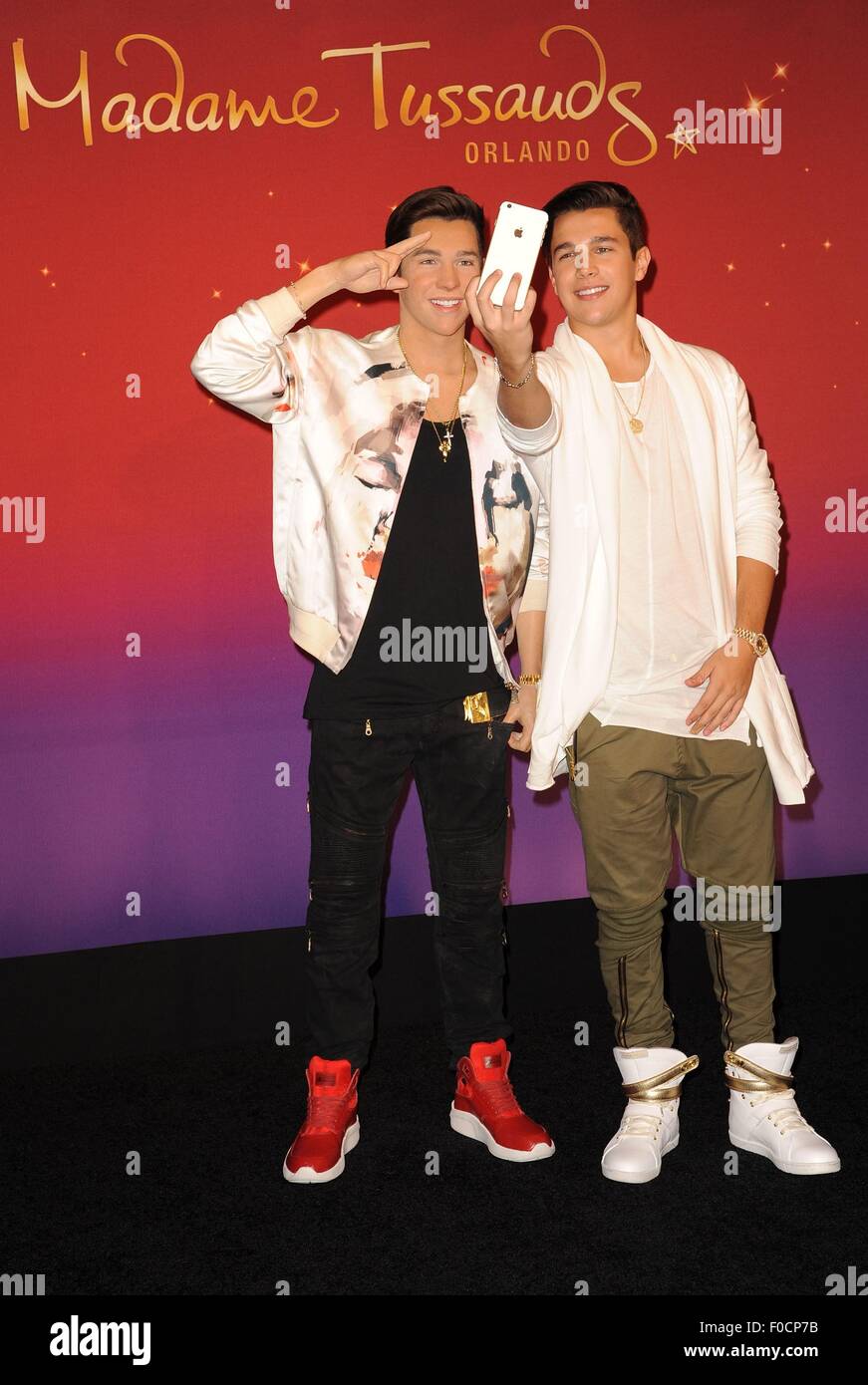 New York, NY, USA. 11th Aug, 2015. Austin Mahone wax figure, Austin ...