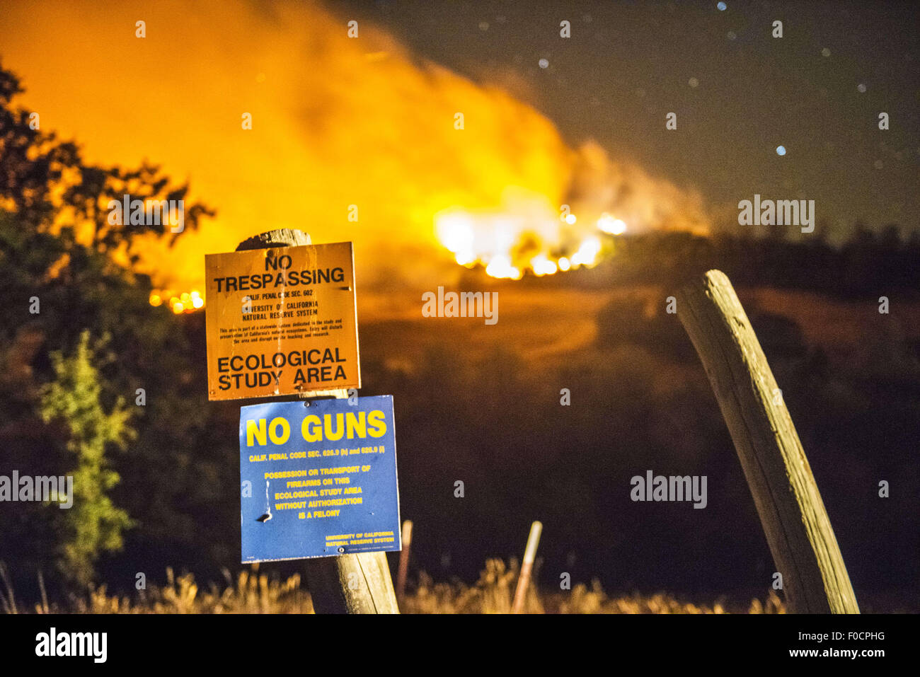 Aug. 11, 2015 Clearlake, CA, USA The Jerusalem Fire burns off