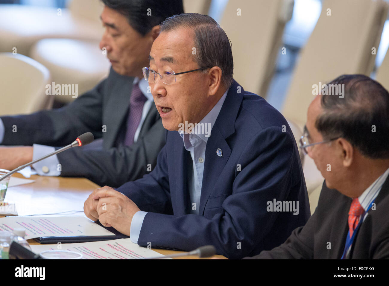 New York, USA. 12th Aug, 2015. United Nations Secretary-General Ban Ki ...