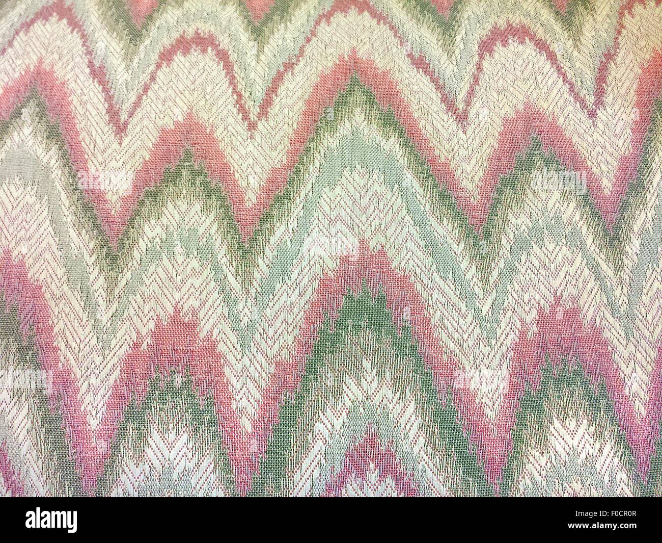 Abstract zigzag pattern for upholstery fabric. Stock Photo