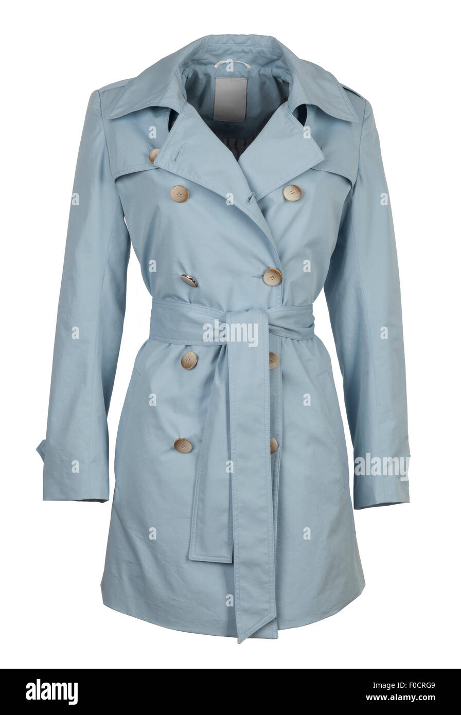 blue women jacket isolated on white Stock Photo