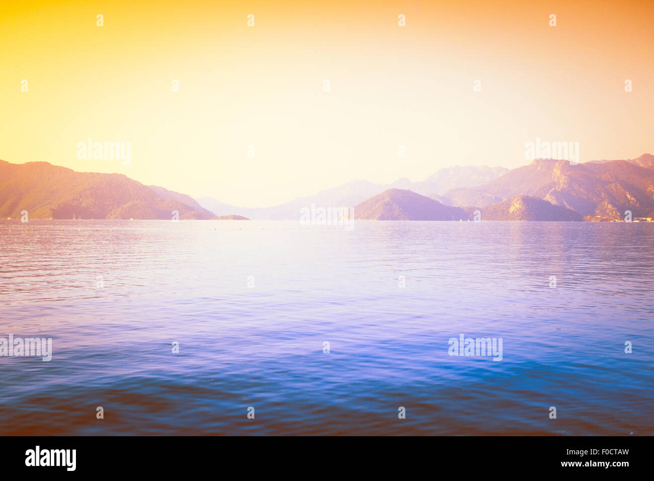 amazing golden sunset Stock Photo - Alamy