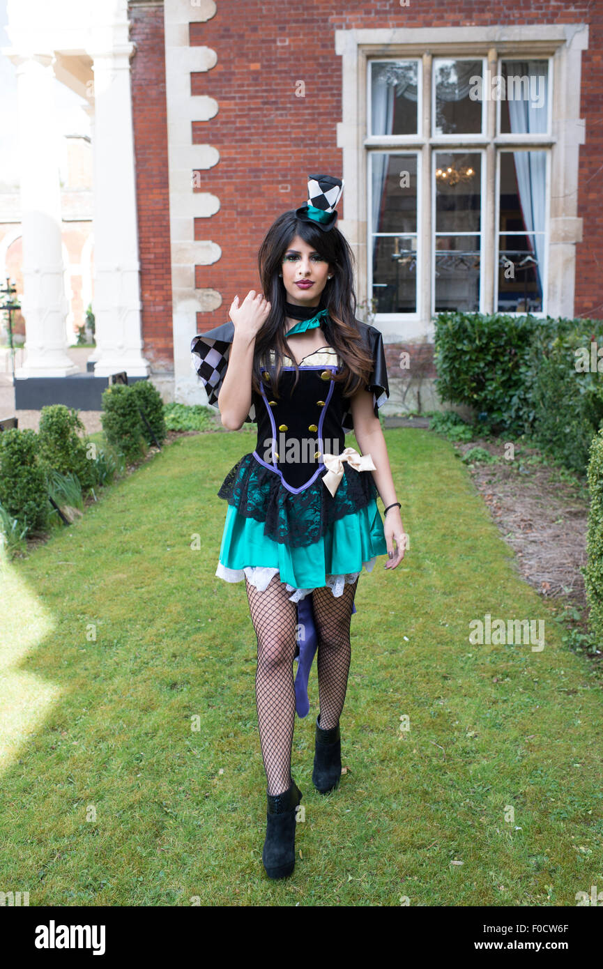 Ex TOWIE cast member Jasmin Walia in fancy dress during TOWIE event party. Stock Photo