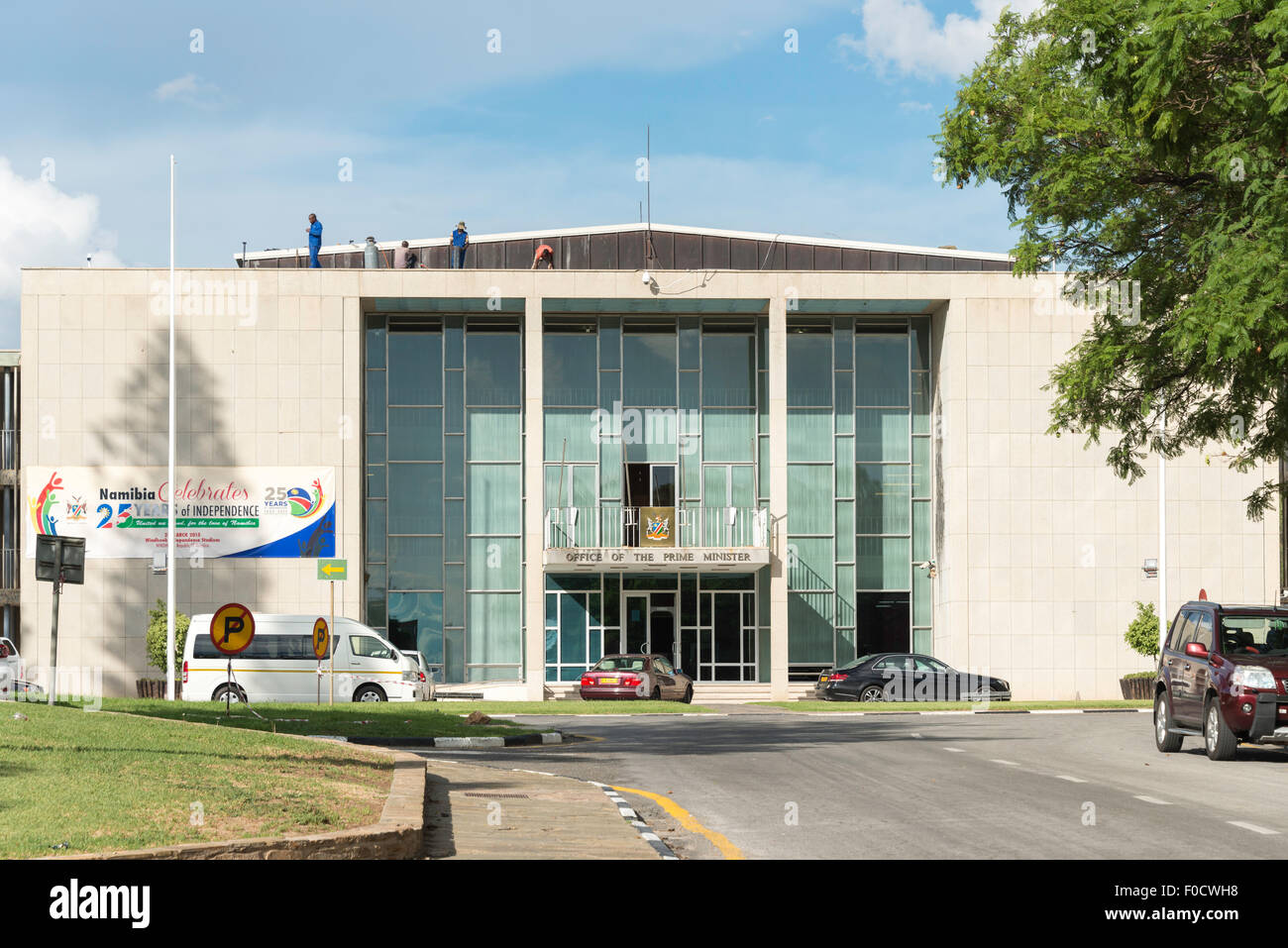 Office of The Prime Minister at Parliament Building, Robert Magabe Avenue, Windhoek (Windhuk), Khomas Region, Republic of Namibi Stock Photo