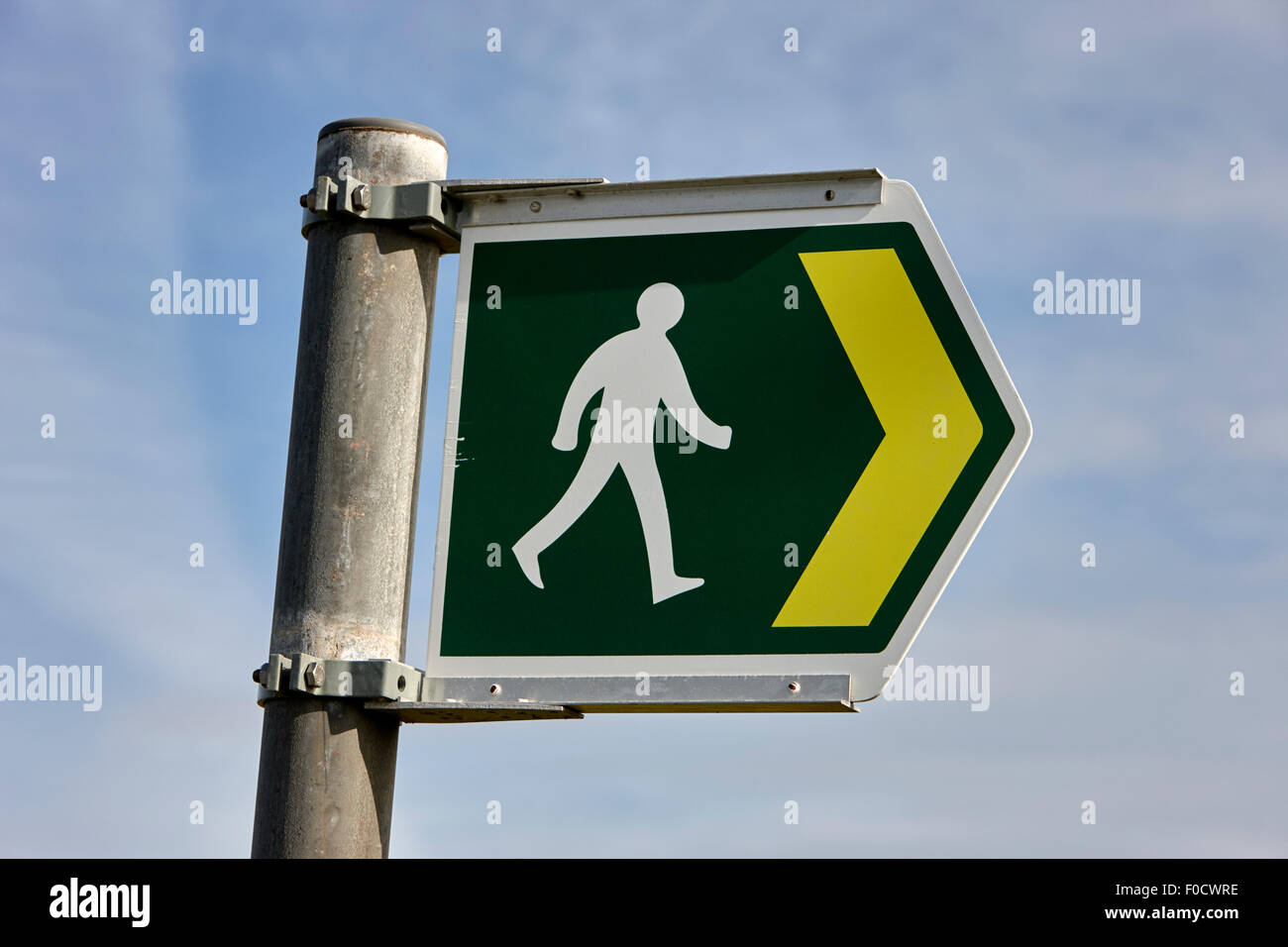 walking path direction sign anglesey north wales uk Stock Photo