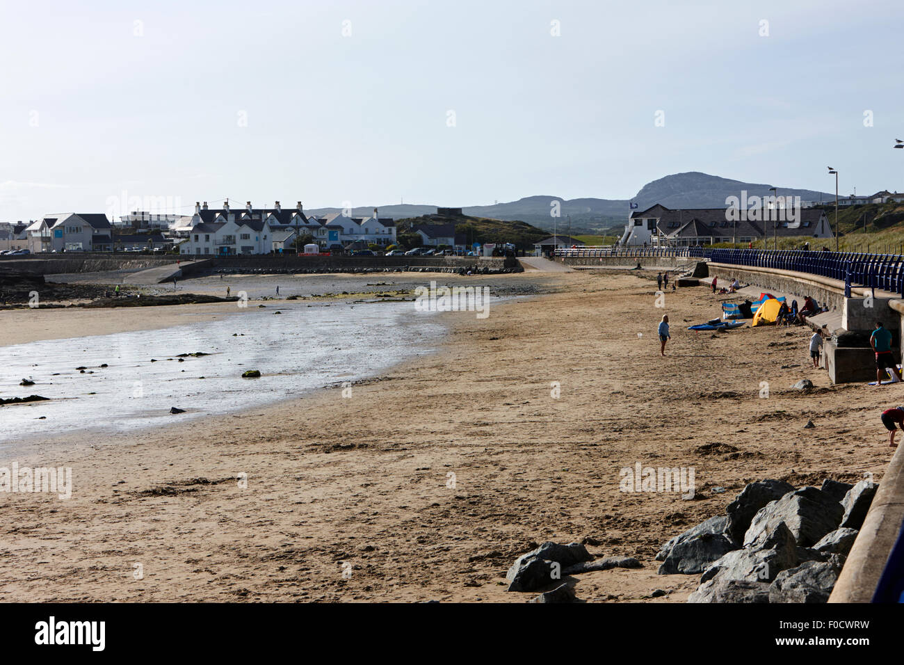 beach at trearddur bay anglesey north wales uk Stock Photo