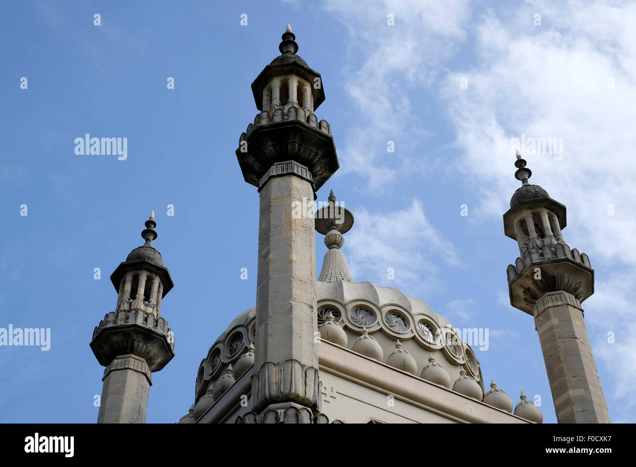 A close-up view of Brighton Pavilion Stock Photo