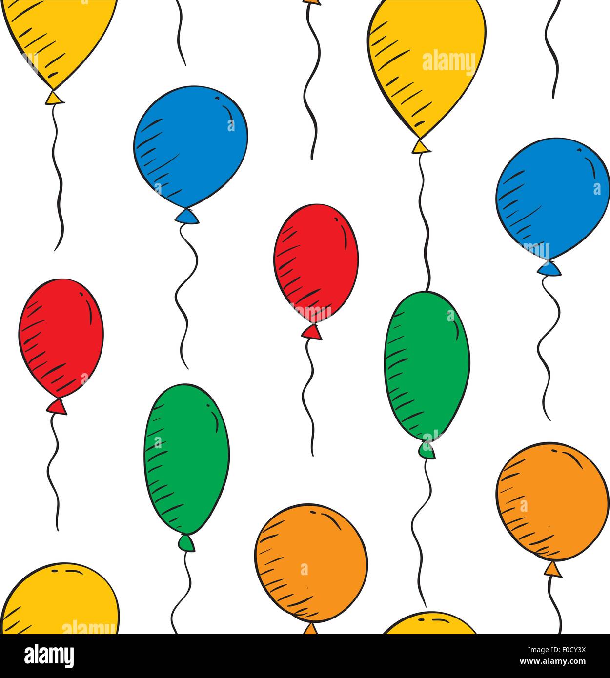 Vector colorful balloons on a white background. Seamless wallpaper Stock  Vector Image & Art - Alamy