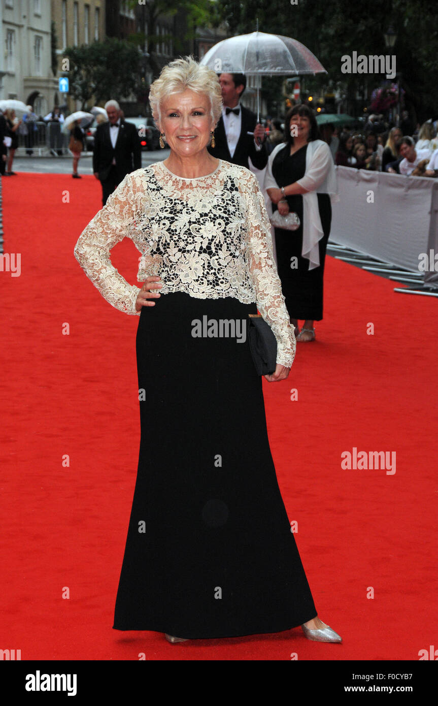 London, UK, 11 August 2015, Julie Walters attends the BAFTA tribute and special award ceremony for ITV's Downton Abbey at the Richmond Theatre for a special tribute program called 'Bafta Celebrates Downton Abbey' to be broadcast later in the year. Stock Photo
