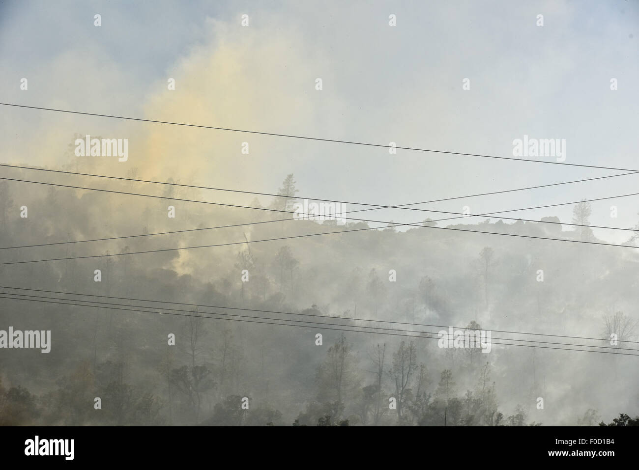 Clearlake, CA, USA. 12th Aug, 2015. The Jerusalem Fire burns off
