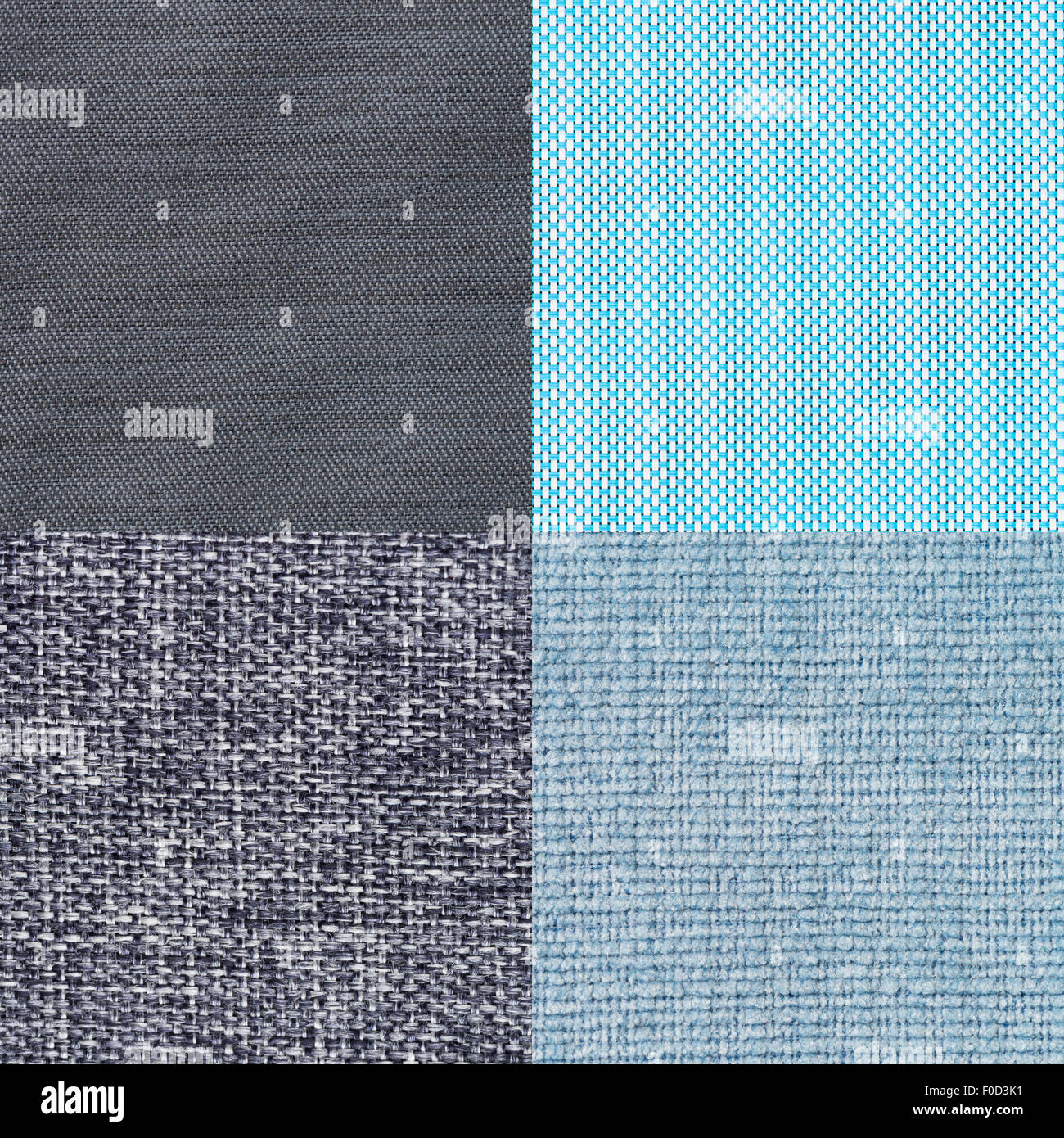 Set of blue fabric samples, texture background Stock Photo - Alamy