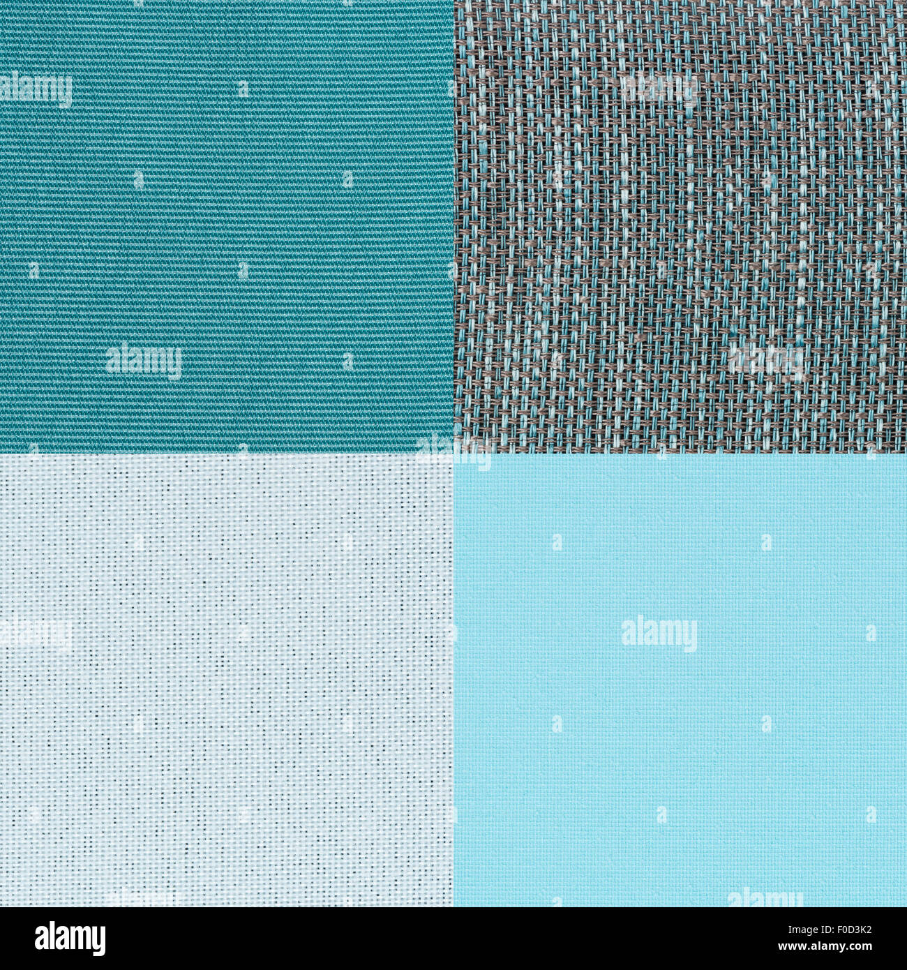 Set of blue fabric samples, texture background Stock Photo - Alamy