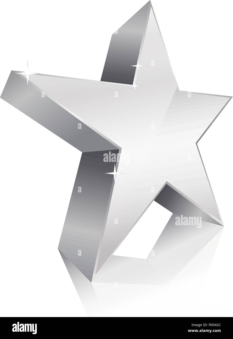 star made of silver Stock Vector