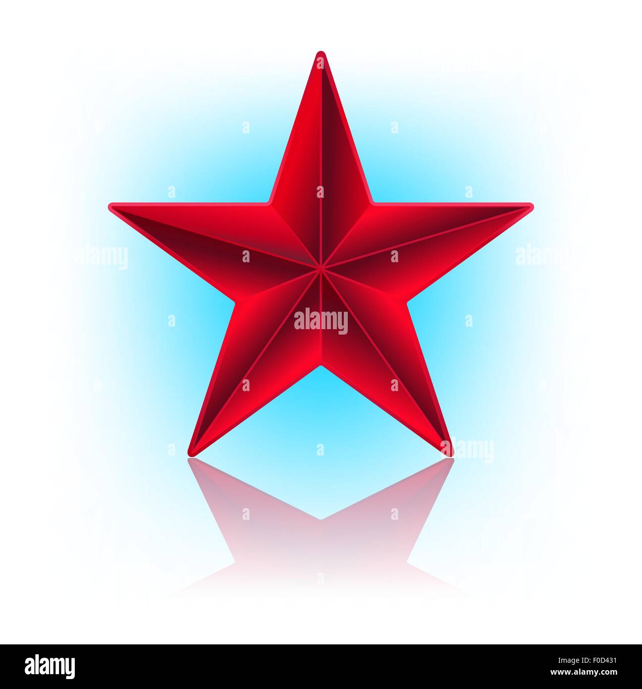 vector illustration of red star Stock Vector