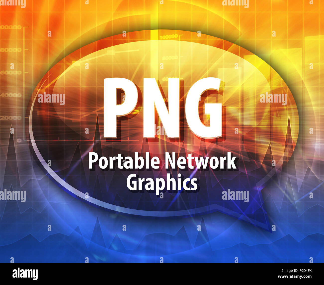 Speech bubble illustration of information technology acronym